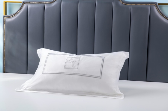OEM белые хлопчатобумажные вышитые подушечные чехлы OEKO-TEX King Size подушечные чехлы
