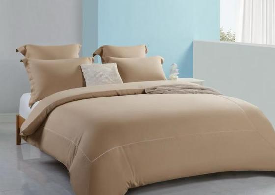 Тенцельное льняное одеяло королева комфортное светло-коричневое одеяло