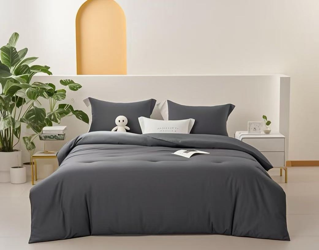 OEM Tencel Lyocell Comforter Set Тёмно-серое удобное двухкомфортное оборудование